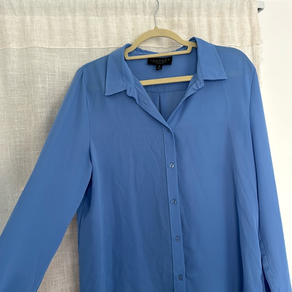 Blue button down
